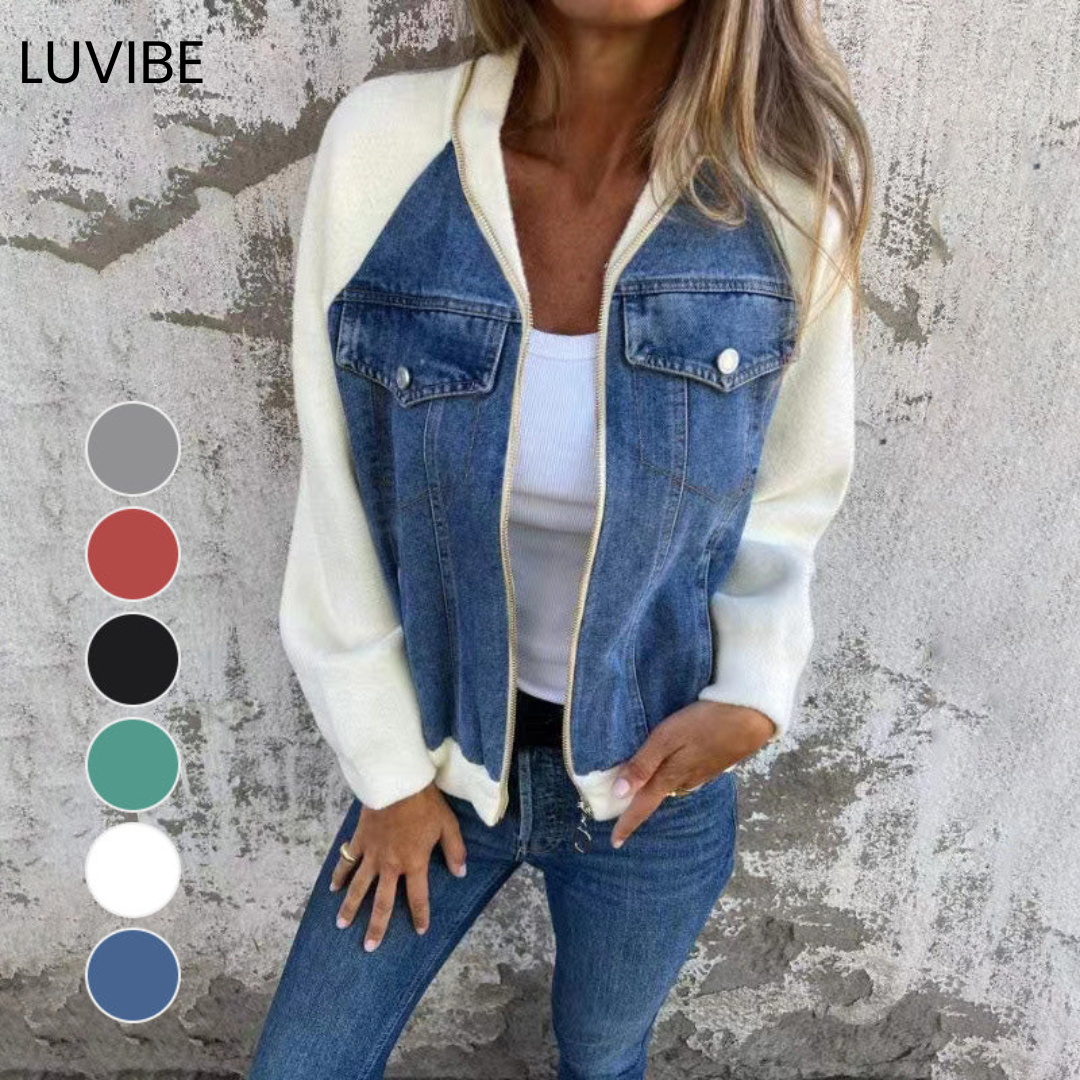 Denim Raglan Zip