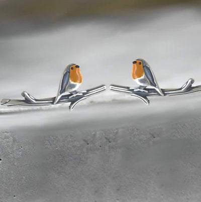 VOGEL OORBELLEN | OORBELLEN VAN GEKLEURD GLAS